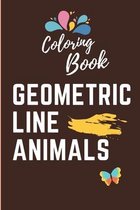 Coloring Book, Geometric Line Animals