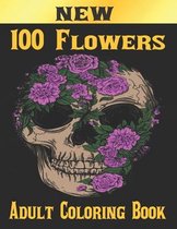 100 Flowers Adult Coloring Book