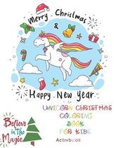 Unicorn Christmas Coloring Book for Kids