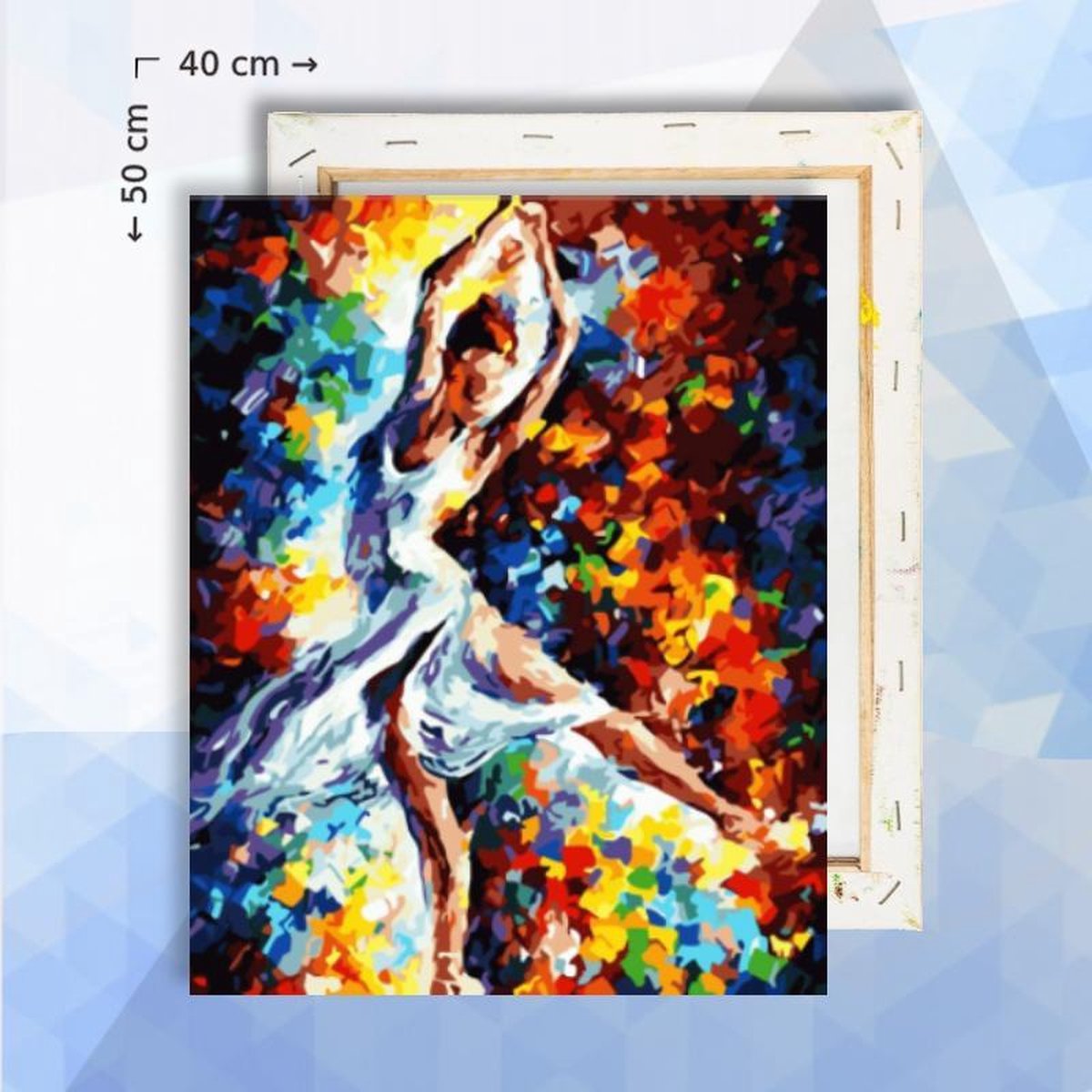 Schilderen Op Nummer Pakket Ballerina Gekleurd - 40 x 50 cm - met frame