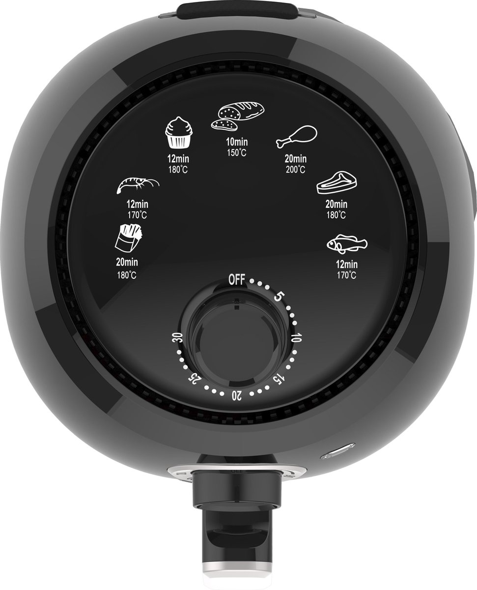 Daewoo DHFRYER Airfryer - Heteluchtfriteuse - 1000 Watt - Compact - 2.4 Liter - Timer — afbeelding 6