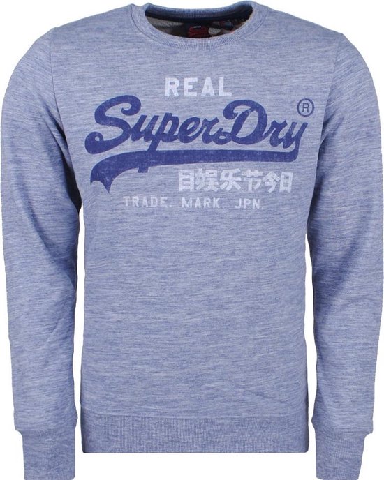 Atlas Portier oorsprong Superdry Heren Sweater - Vintage Logo - Premium Goods Sweatshirt - Blauw |  bol.com
