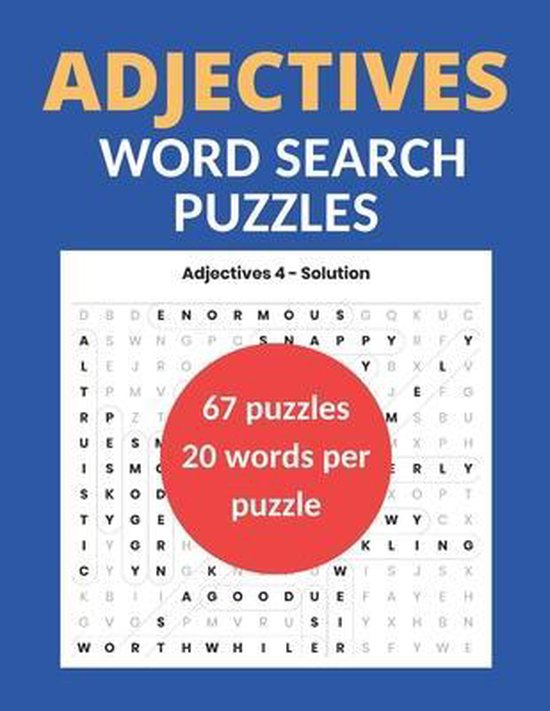 Adjectives Word Search Puzzles - cover