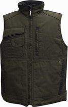 Dassy Wayne Canvas bodywarmer 350087 - Olijfgroen/Zwart - 3XL