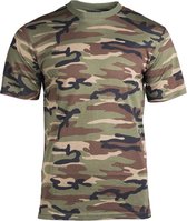 Sport T-shirt Groen met Camouflage / camo print – size L