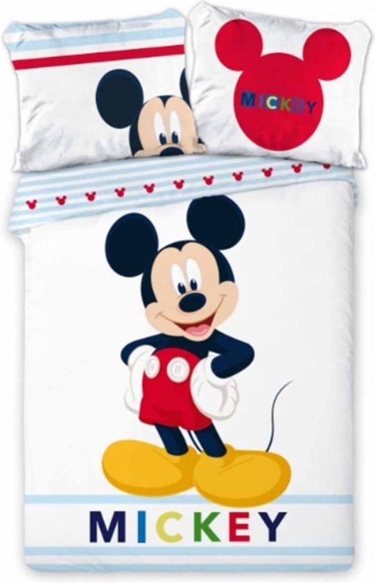 Housse de dekbedovertrek MICKEY Mouse - 140x200 cm. - Couette Mickey