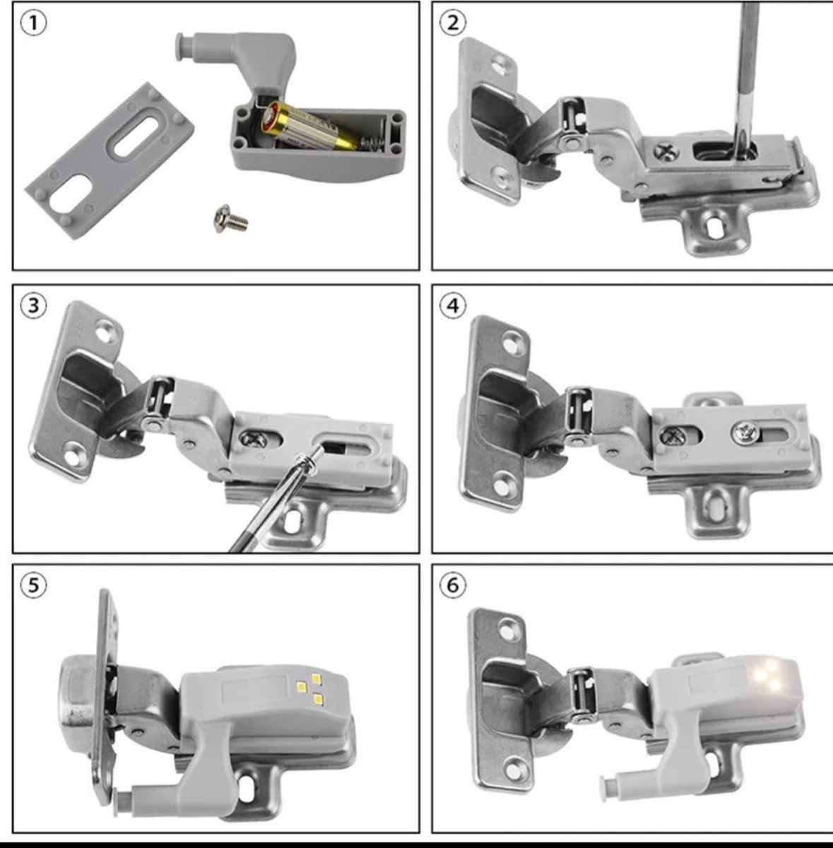 keukenkastje lamp - scharnierlamp -keuken deurlamp sensor - automatisch verlichting op batterij -bewegingssensor - Wit licht - sensor lamp - keukenkast lampje - kinderkamer - automatische - tv kast - kledingkast - universeel