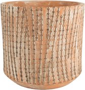 Plantenwinkel Pot Valene Terra oranje ronde bloempot voor binnen 13 cm