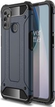 Coverup Armor Hybrid Back Cover - Geschikt voor Oneplus Nord N100 Hoesje - Donkerblauw