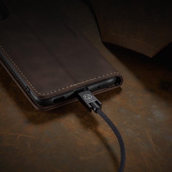 CaseMe Book Case Samsung Galaxy S21 Plus - Marron foncé