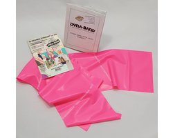 Originele DynaBand ® Roze 90 cm Licht | Weerstandsbanden | Resistance Band | Fitness elastiek | Weerstandband | De originele DynaBand | Rekt meer dan 250% | Breekt niet! | Geschikt voor alle leeftijden en elk sportniveau.