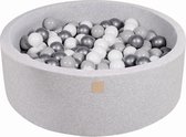 MeowBaby® Ronde ballenbak incl 200 ballen - Licht grijs