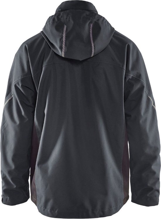 KEFITEVD Waterdichte lichte softshelljas voor heren, outdoorjas met afneembare capuchon, windjack, functionele jas voor wandelen, kamperen, zeeblauw, M