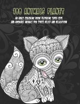 100 Animals Planet - An Adult Coloring Book Featuring Super Cute and Adorable Animals for Stress Relief and Relaxation