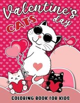 Valentines Day Cats Coloring Book For Kids