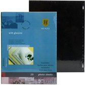 Insteekhoezen - Henzo - 20 stuks fotoblad voor ringband - formaat A4 - Zwart