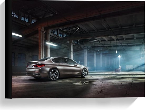 Canvas - Geparkeerde BMW in Lege Garage - 40x30cm Foto op Canvas  Schilderij... | bol.com
