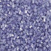 Rocailles, afm 15/0 , d: 1,7 mm, transparant paars, 2-cut, 500gr, gatgrootte 0,5 mm