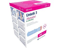 Unistik 3 veiligheidslancet Neonatal & laboratory 100 stuks (bloedglucose meten)