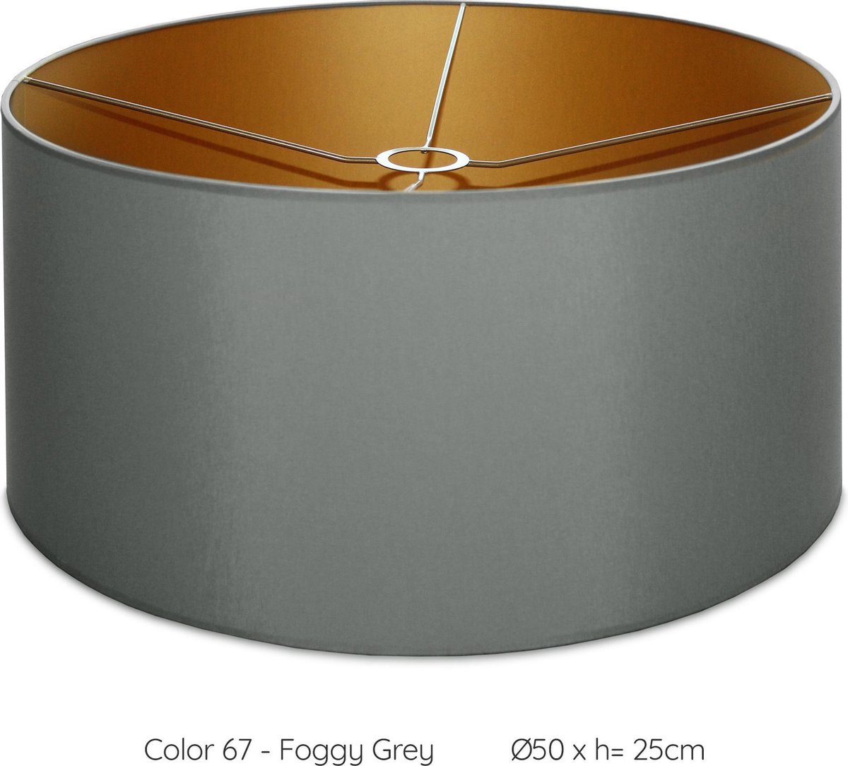 Lampenkap cilindervormig - Ø50 x h= 25cm - Foggy Grey