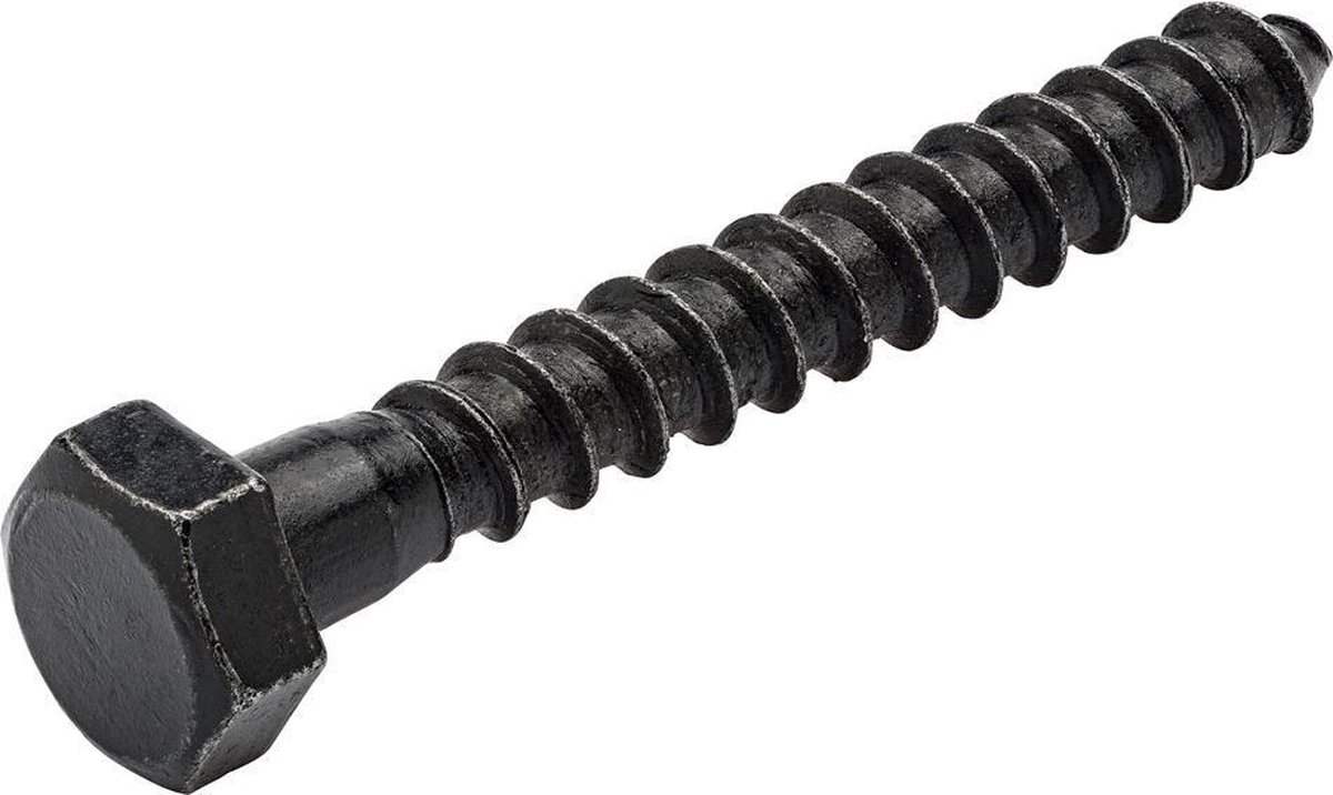 Blackline houtdraadbout HCP zwart 6x30mm (25st) - Hoenderdaal
