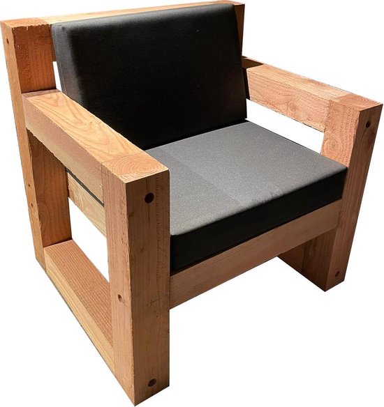 Slim Altijd hoop Woodman lounge chair- lounge stoel buiten Douglas hout | bol.com
