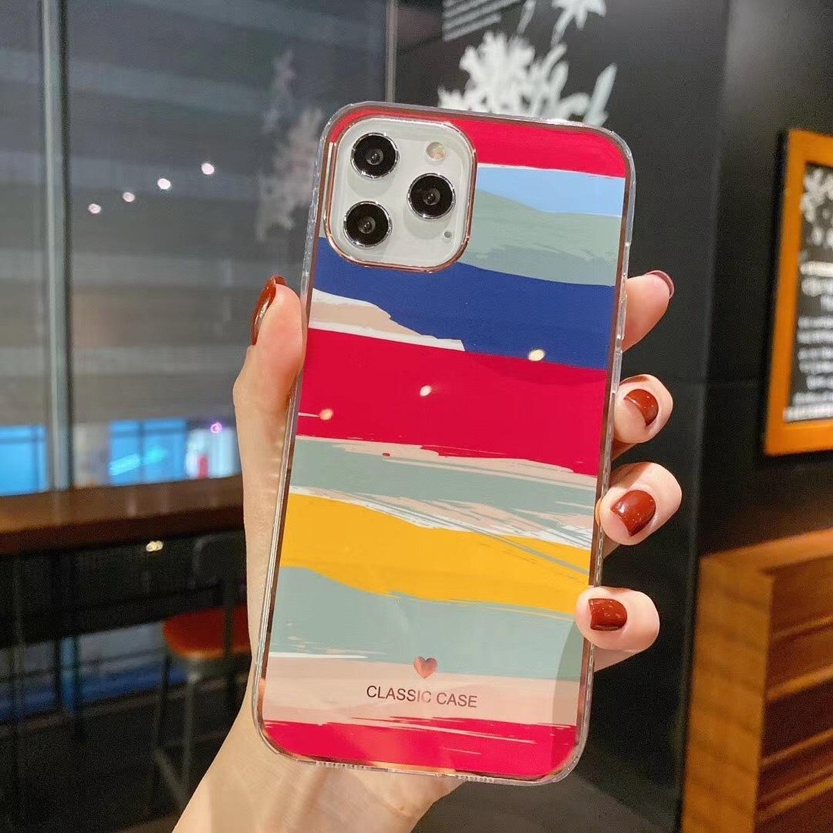 iPhone 12 / iPhone 12 Pro - Color Stripes cover / case / hoesje