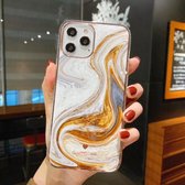 iPhone 12 / iPhone 12 Pro - Gold Marble Mix cover / case / hoesje