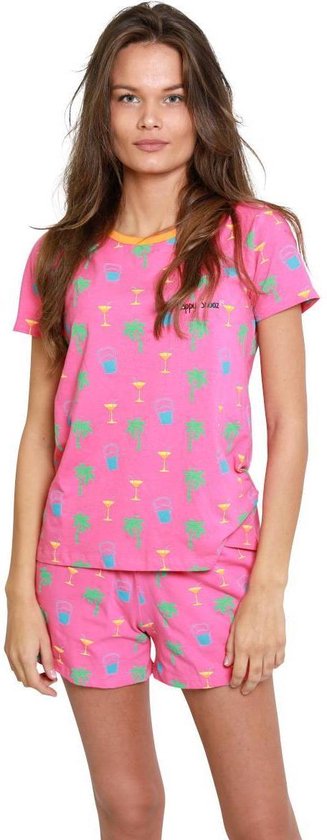Pyjamas Happy - Collection 2021 | Pyjama short Ladies avec chemise| Soirée d' Summer | taille: XL