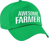 Awesome farmer pet / cap groen voor volwassenen - baseball cap - cadeau petten / caps