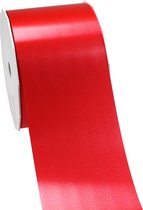 1x XL Hobby/decoratie rode satijnen sierlinten 9 cm/90 mm x 91 meter extra breed - Cadeaulint satijnlint/ribbon