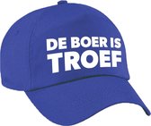 Boer is troef pet blauw Achterhoek festival cap voor volwassenen - festival accessoire