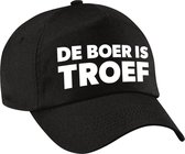 Boer is troef pet zwart Achterhoek festival cap voor volwassenen - festival accessoire