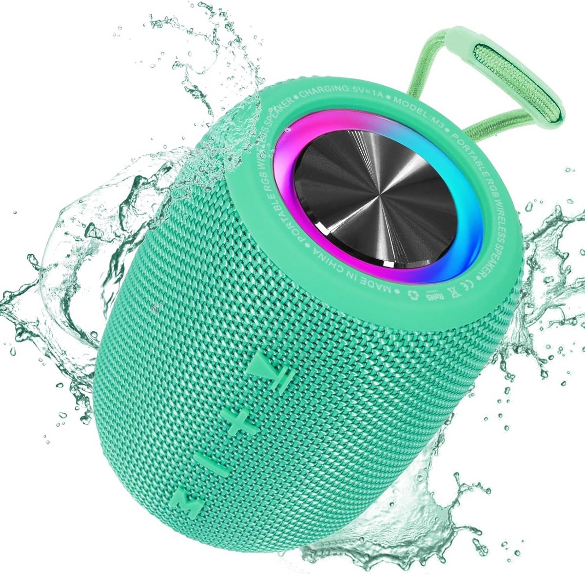 Draadloze Bluetooth Speaker 20W met Lichtshow en IPX6 Waterdicht - 16 Uur Speeltijd