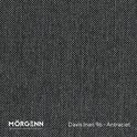 Grijze stof met antracietkleurig "Davis Inari 96" patroon van Mörgenn.
