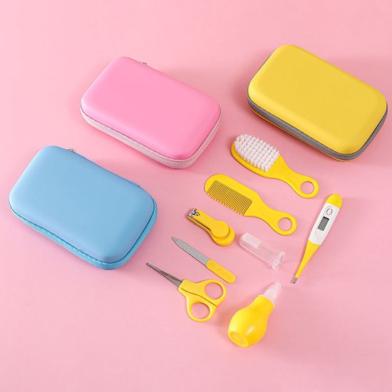 8-delige babyverzorgingsset, pasgeborenverzorgingsset (blauw), babygezondheidsset, haar-, nagel-, neus- en mondverzorging, babyverzorgingsset — afbeelding 4