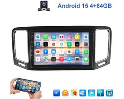 ESSGOO CarPlay Autoradio geschikt voor VW Sharan 7N Seat Alhambra II 2010-2021 - met Draadloos Carplay en Android Auto - radio met navigatie - Bluetooth & Wifi - 4GB 64GB - Achteruitrijcamera