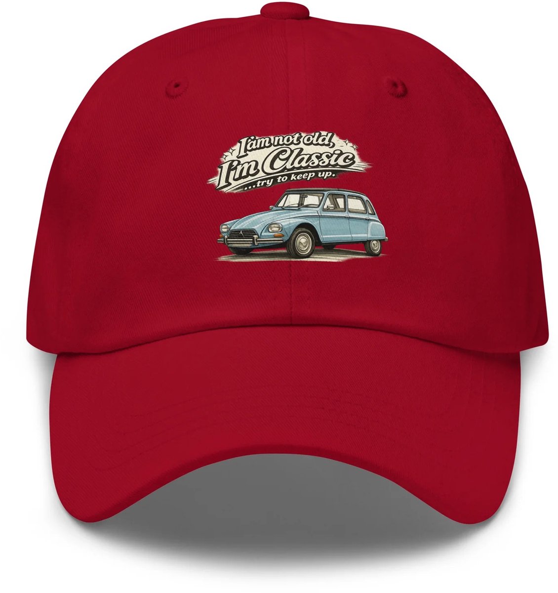 De2pktjes - Classic Collectie Dad Pet – Citroën Dyane Retro Illustratie