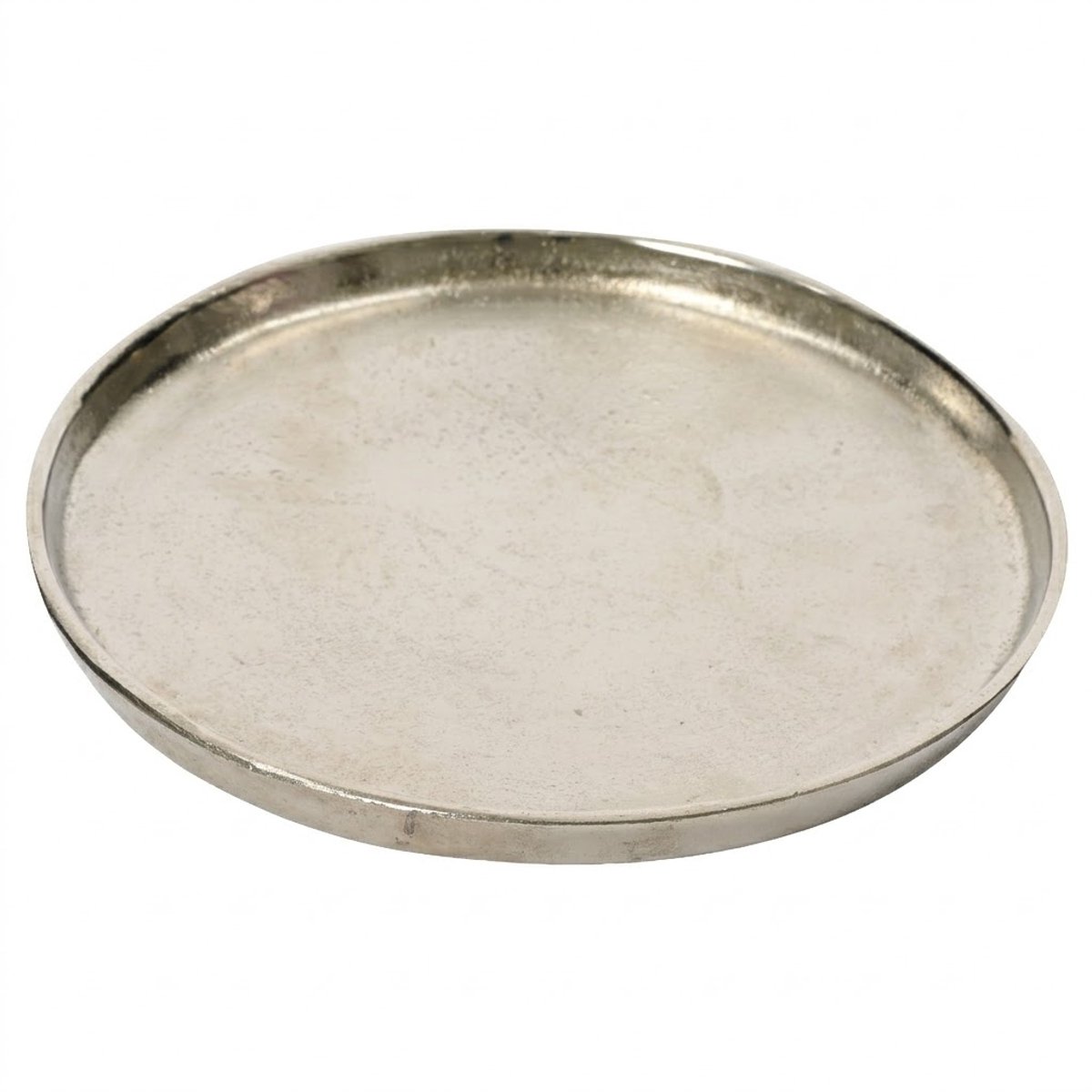 Decoris decoratiebord aluminium rond 43x2cm zilver