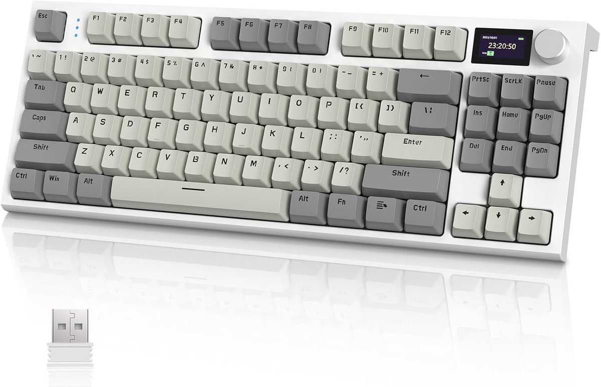 Draadloos TKL Mechanisch Gaming Toetsenbord met RGB, Hotswap en TFT Display