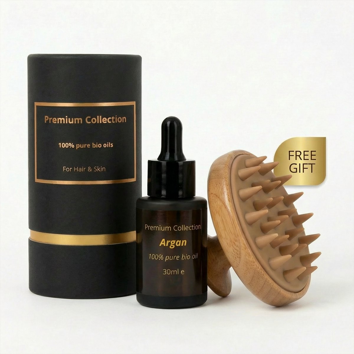 Al Bahri Arganolie - 100% Biologisch & Koudgeperst - voor Haar & Huid - 30ml - Sterk en Effectief - Met Applicator & Luxe Giftbox