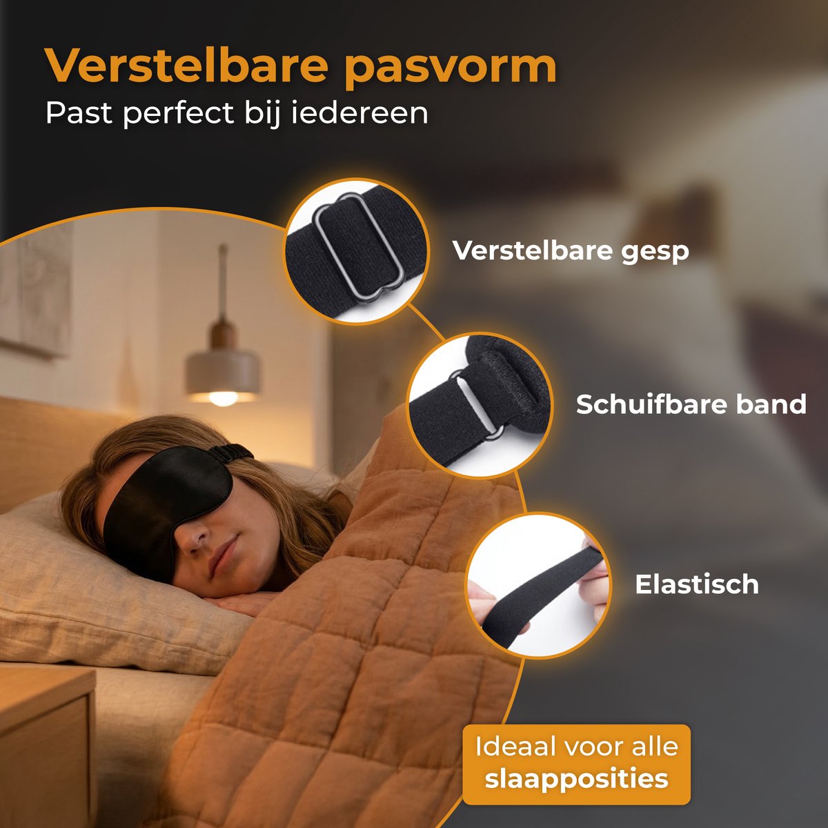 Nuvance Slaapmasker - Zijden - Oogmasker - Verstelbaar - Ademend Ontwerp - voor Mannen & Vrouwen - Slaapmaskers — afbeelding 2