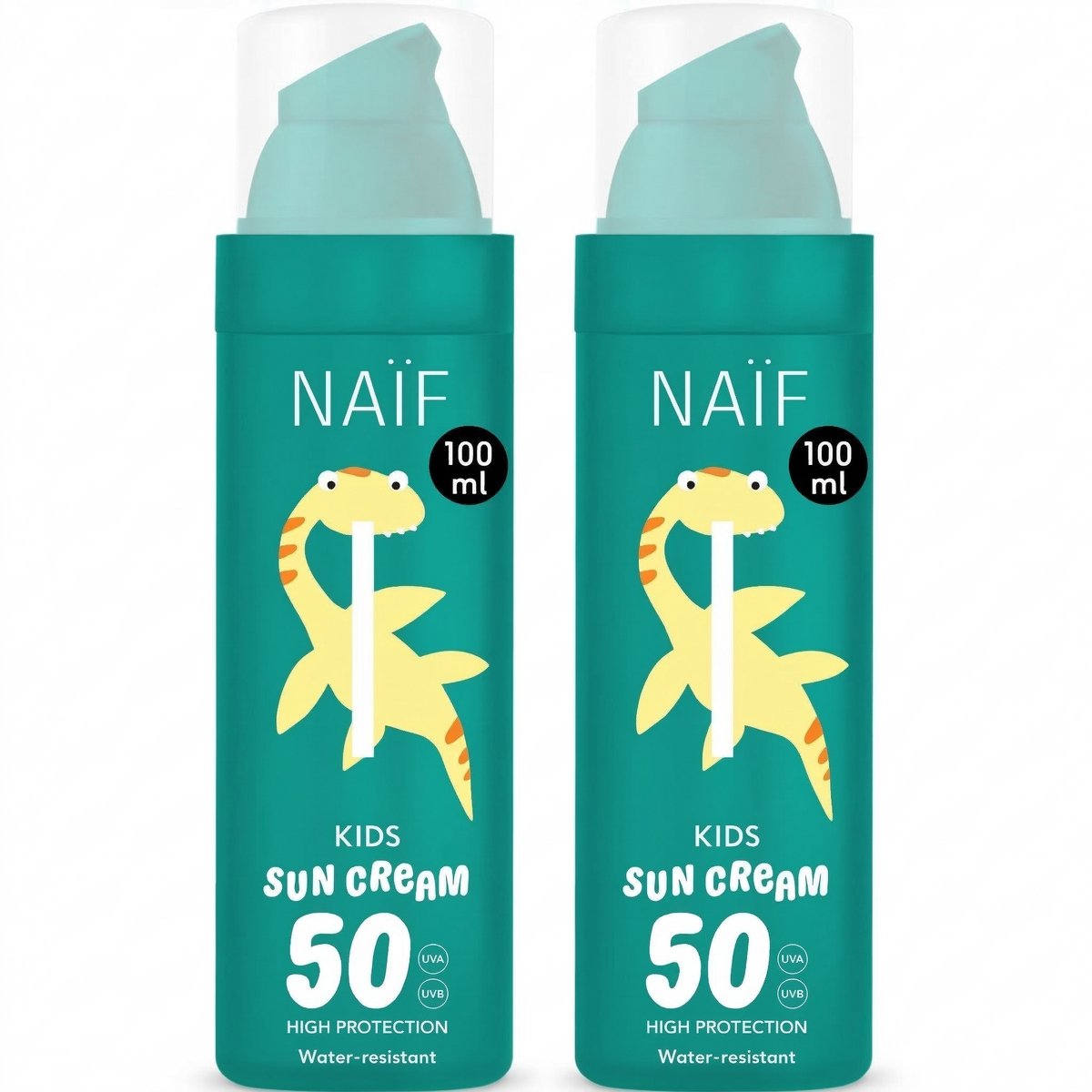 Naïf Zonnebrand Lotion Kind SPF50 - UVA/UVB - Waterresistent - Met Parfum - 2x100 ml