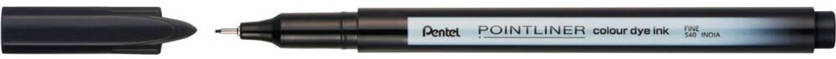 Fineliner pentel pointliner s40-a fijn zwart | 12 stuks
