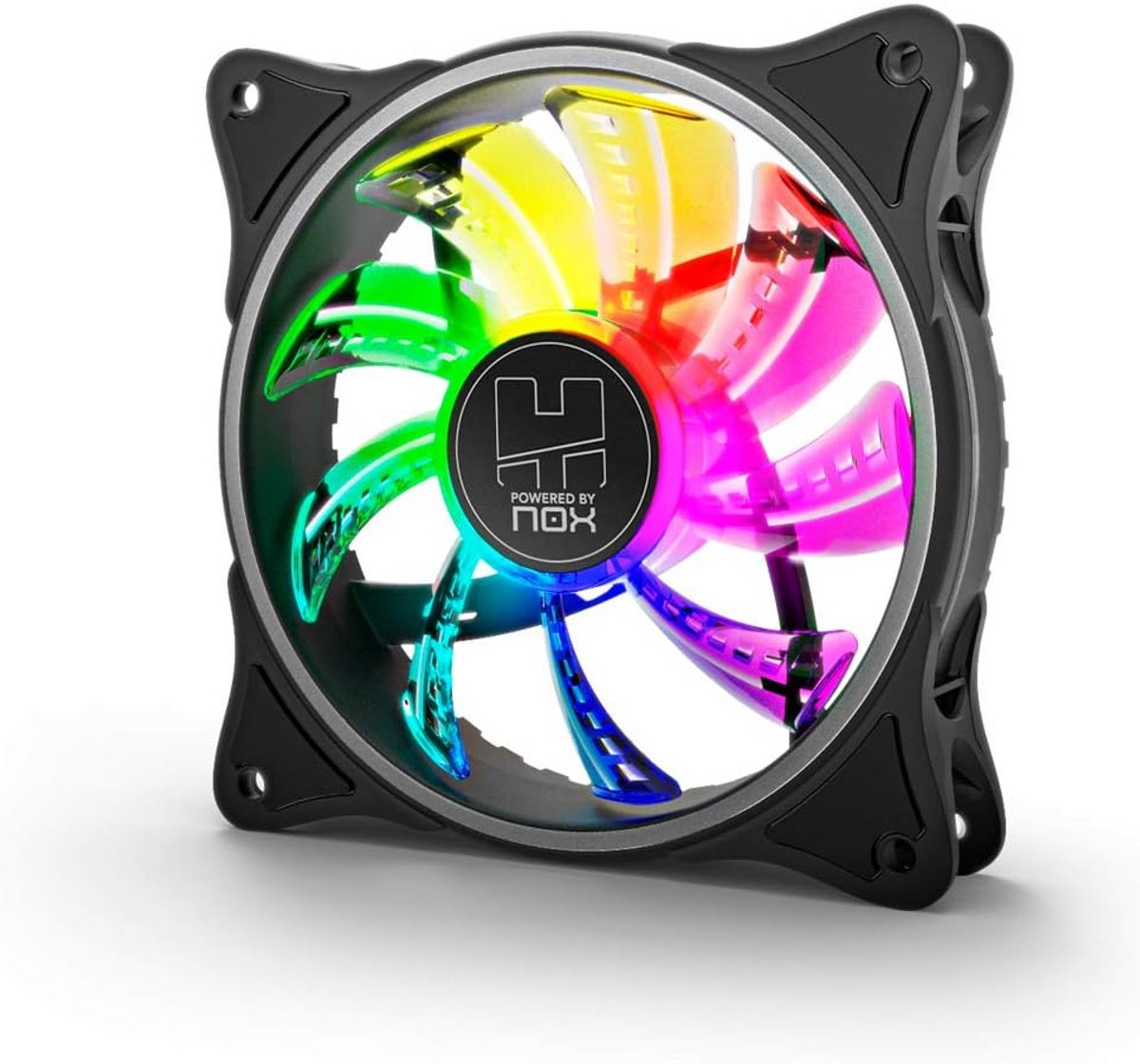 120mm PC Ventilator ARGB Rainbow LED - Stille Computer Koeling met Anti-Vibratie Rubbers