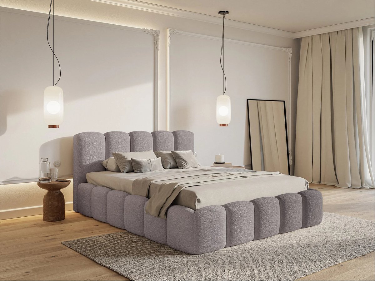 Gestoffeerd Tweepersoonsbed 180x200 cm met Opbergruimte en Hoog Hoofdbord – Luxe Catch Me 