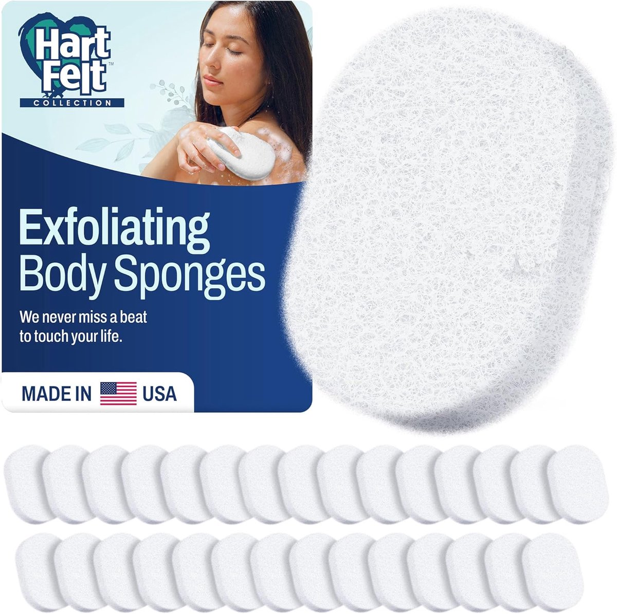 30 Stuks Ovale Scrub Sponzen voor Lichaam en Rug