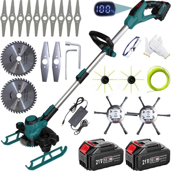CLVP® Grasmaaier Elektrisch - Grastrimmers met Accu - Groen