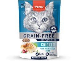 Wanpy - Kattenvoer - Droogvoer - Kip - Gezonde spijsvertering - 500 gram - Graanvrij