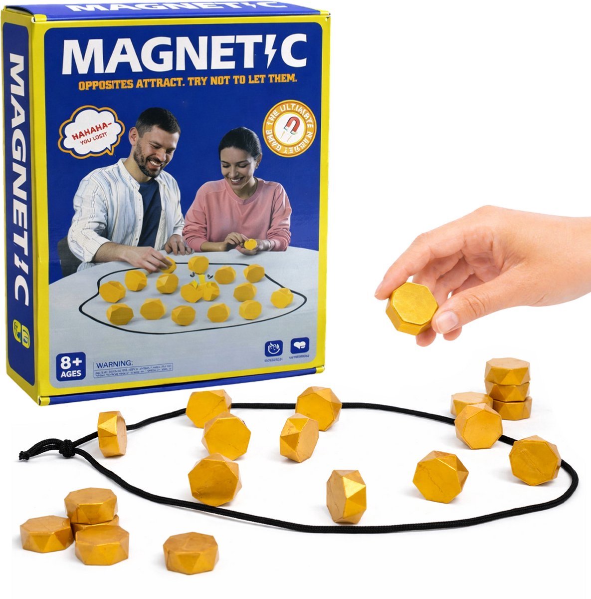 Magnet Quest Magnetisch Strategiespel – Magnetisch Schaakspel met 20 Magnetische Stenen – Educatief Denkspel – Magneet Spel voor Kinderen & Volwassenen